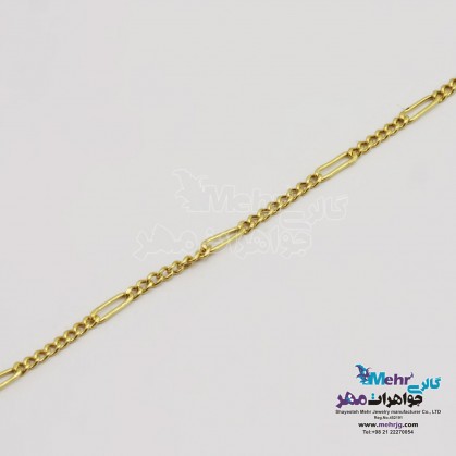 Gold Anklet - Figaro design-MA0169